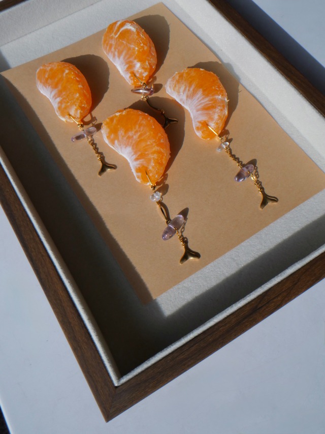 【long】Ametrine pierce