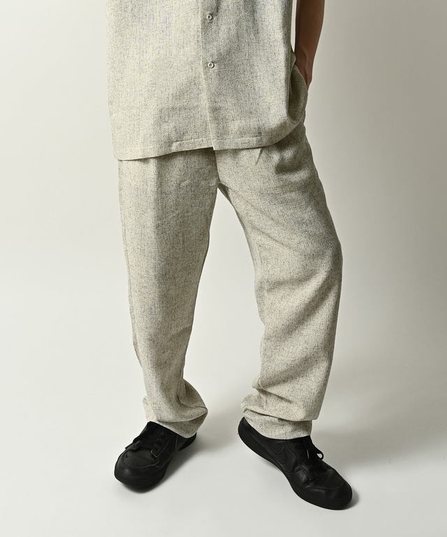 ATELANE  Summer tweed tapered pants (BLU) 26A-18060