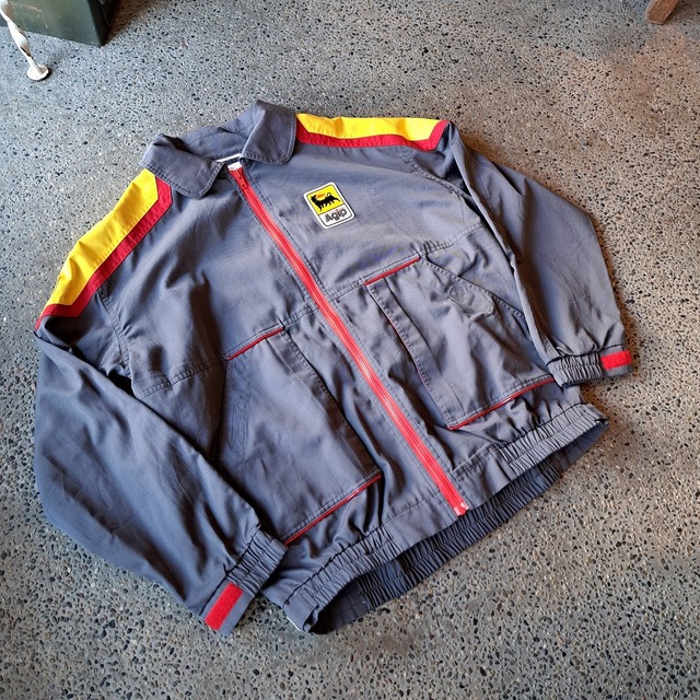 イタリア製 背面企業刺繍 ワークジャケット used [401015]