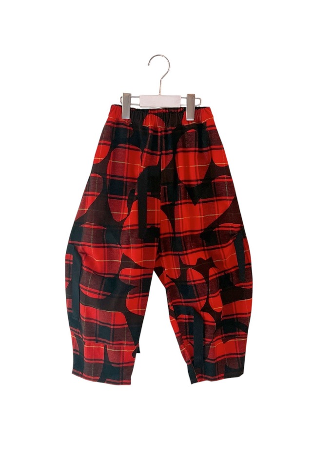 FORMED CHECK TAPE BIG PANTS / L
