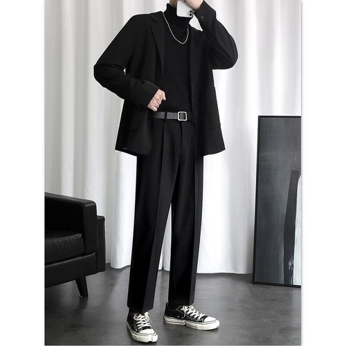 カジュアルストレートワイドスーツセットアップ