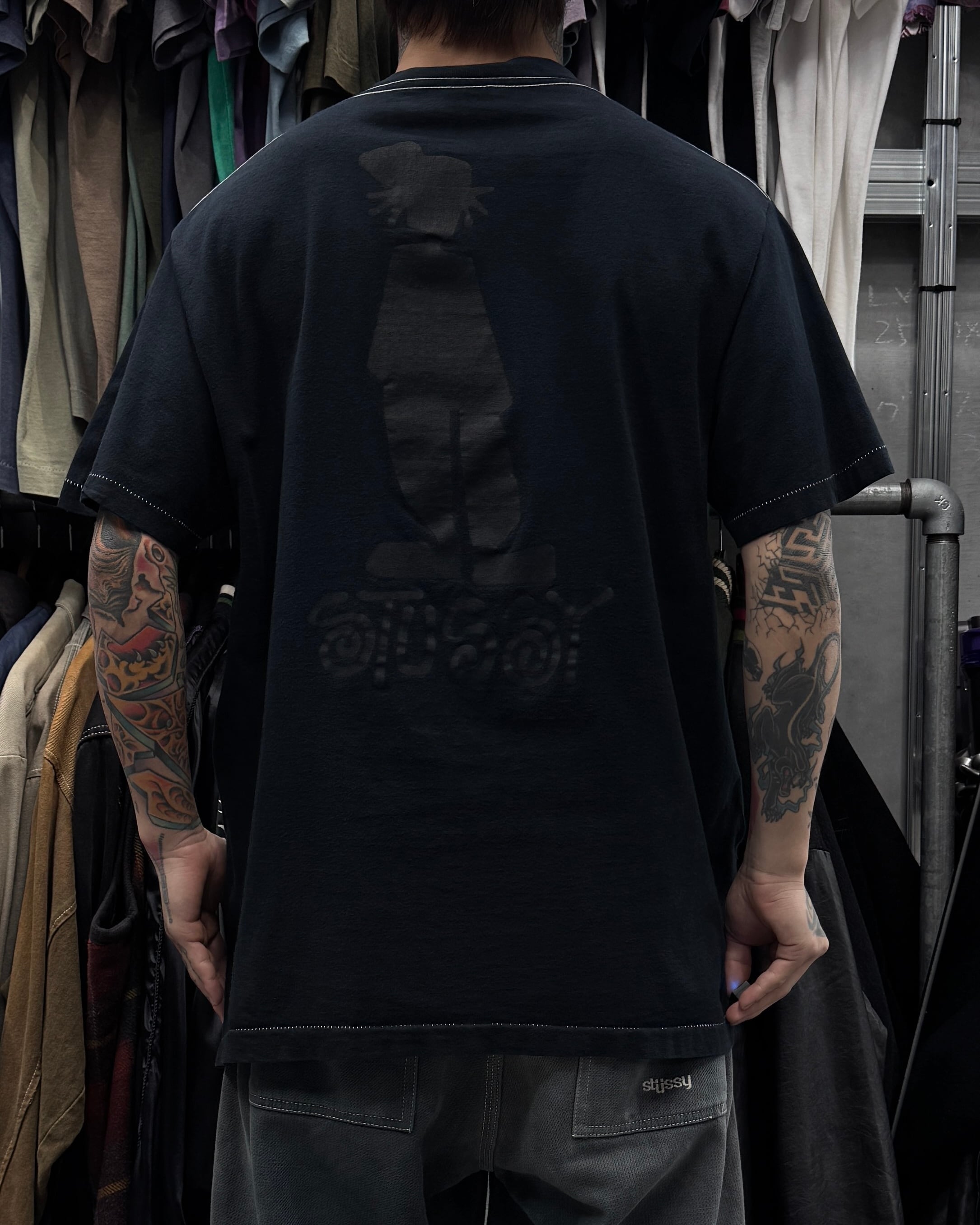 80’s~90’s old stussy Shadow Man黒タグシャドーマン Special!!】80's~90's old stussy Shadow Man Design Tee “黒タグ