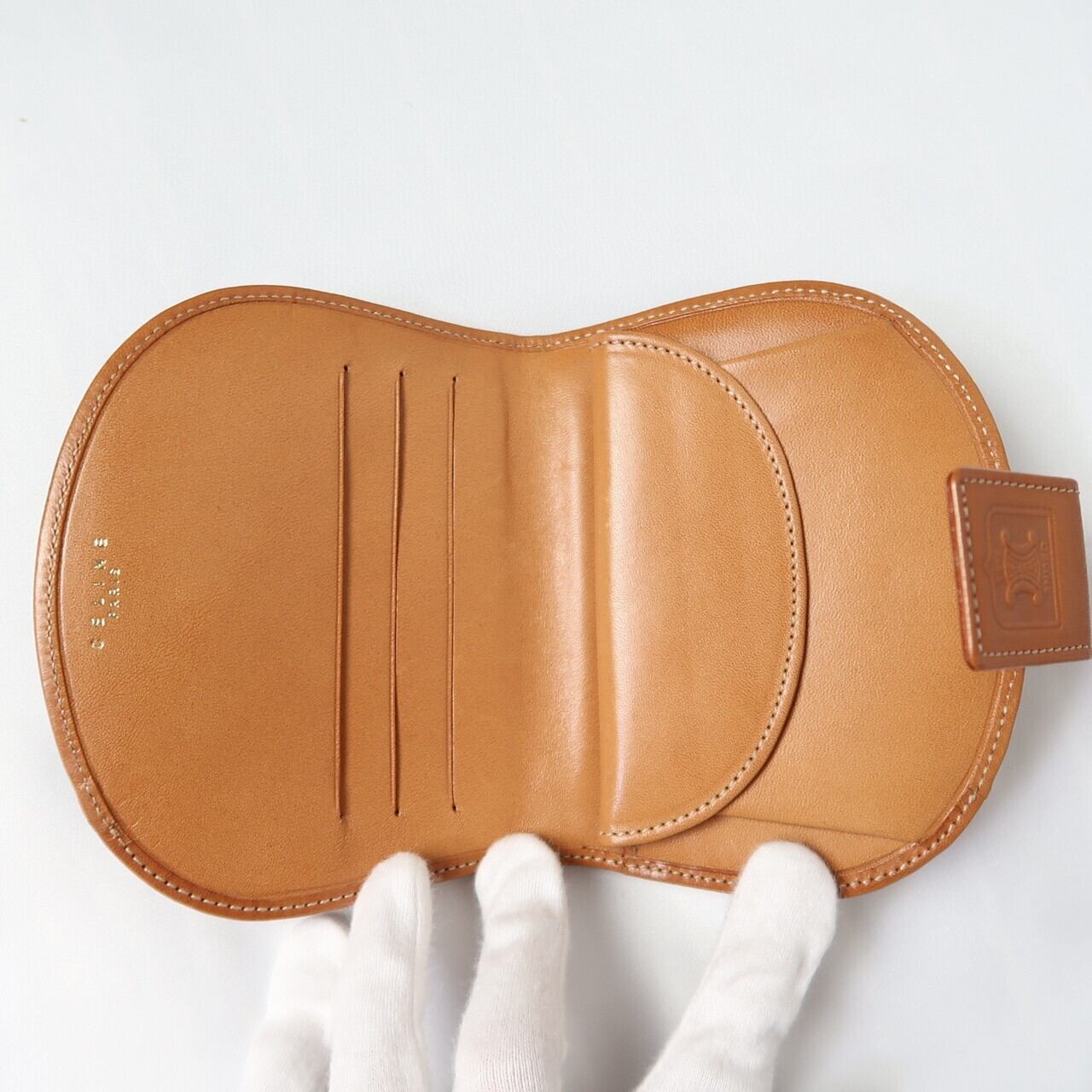 信頼 極美品 CELINE セリーヌ マカダム柄 ハーフムーン ハンドバッグ