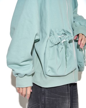 refomed "KINCHAKU ZIPUP HOODIE"〔MINT〕"
