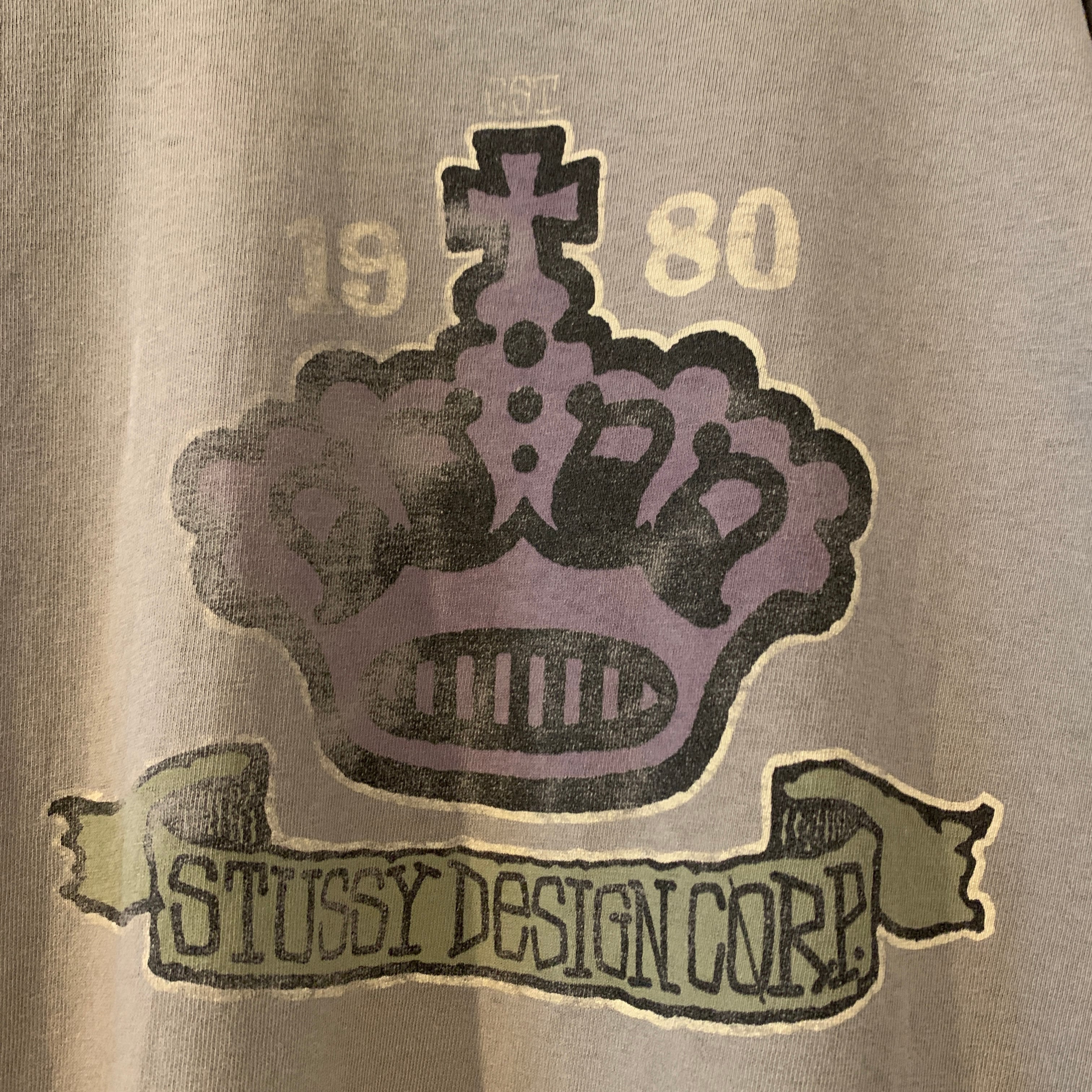 STUSSY】 80s OLD STUSSY クラウンロゴ 黒タグ USA製 オールドストュー