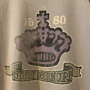 【STUSSY】 80s OLD STUSSY クラウンロゴ 黒タグ USA製 オールドストューシー