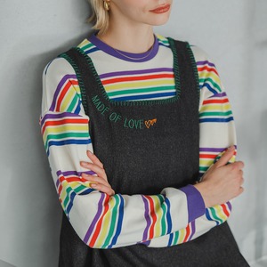 カラフルボーダートップス(オフ)