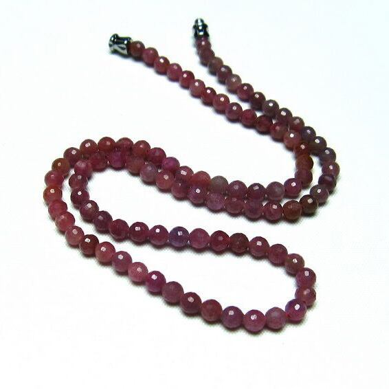 ルビー ネックレス 128面カット [M便 1/5] 113-306