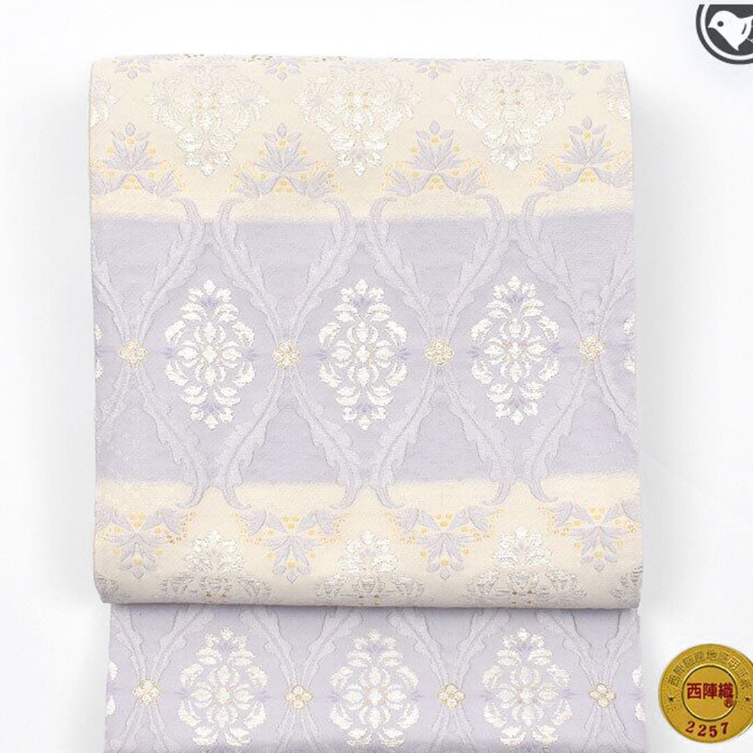 ♦︎豪華絢爛　新作新品　白黒地牡丹紋　西陣織袋帯　お仕立てフルオーダー　フルセット 西陣織 袋帯 単品 お仕立て上がり「黒色 亀甲花宴文」（株）白寿苑