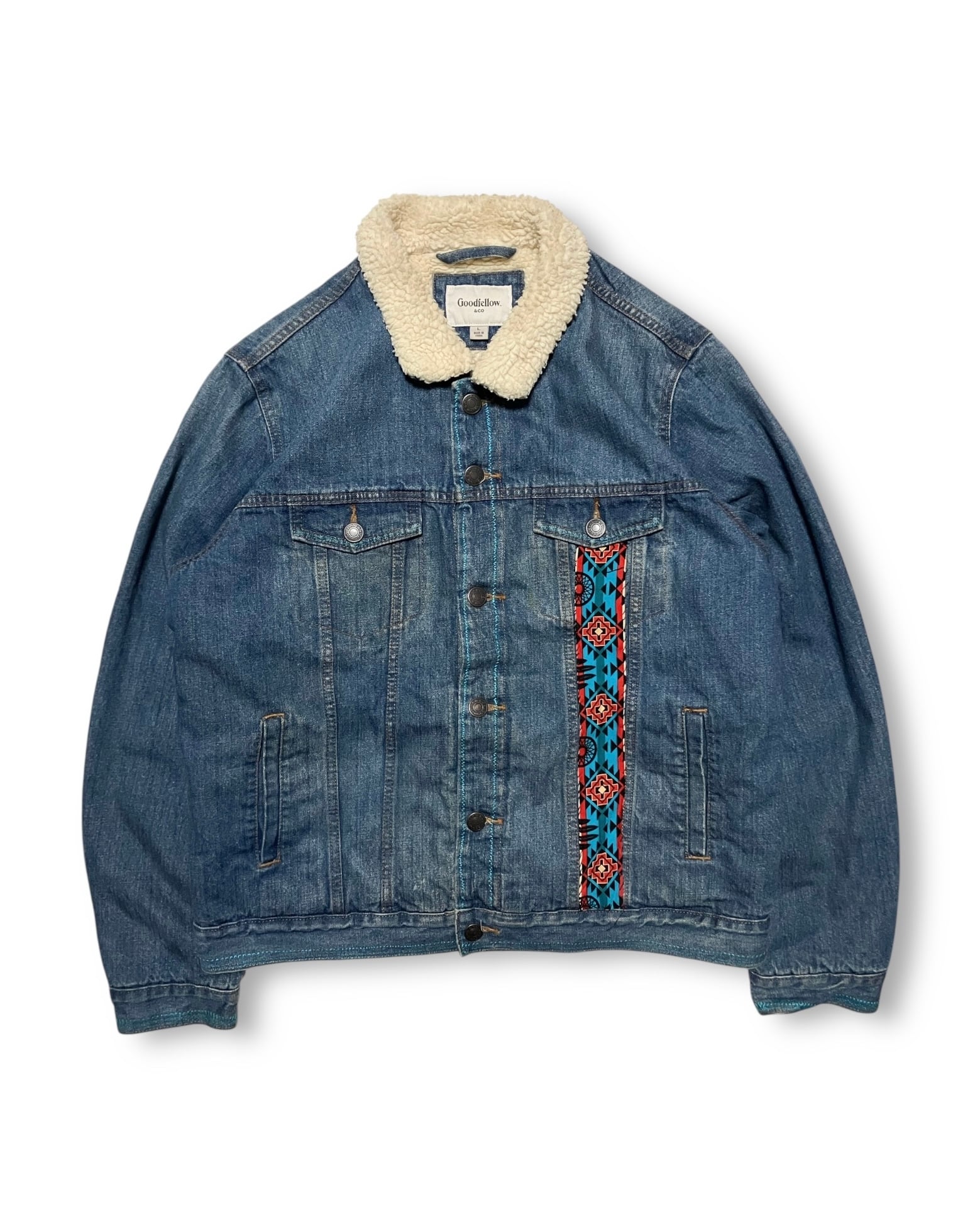 XL】Marlboro Country Store 襟レザー 3rdタイプ デニムジャケット G