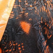 ベリーダンス オリエンタル 衣装 上下セット オレンジ系 ラインストーン ビーズ 赤 黒 伸縮 ストレッチ 華やか トップス スカート 煌びやか キラキラ 装飾 豪華 ダンス衣装 ステージ衣装 ゴージャス レッド系 ブラック系 シルバー系