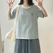 ボーダー柄ワンポイント刺繍トップス ・12025