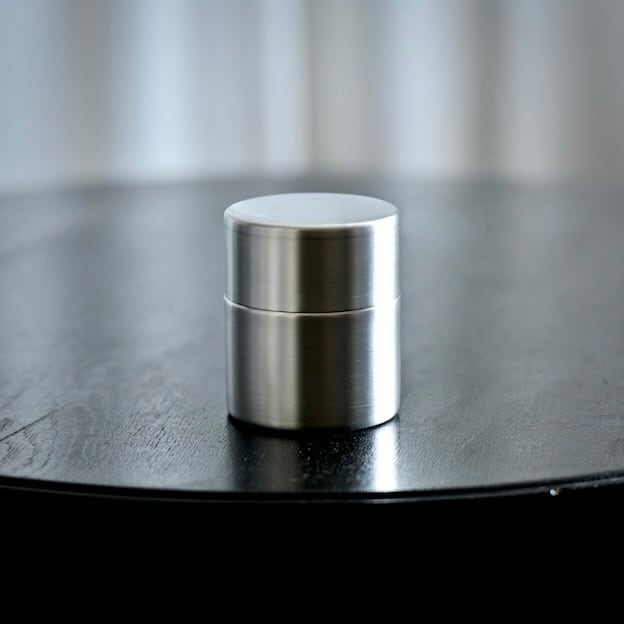 東屋 茶筒 中 銅(錫メッキ) / Azmaya Tea Canister (Medium), Copper
