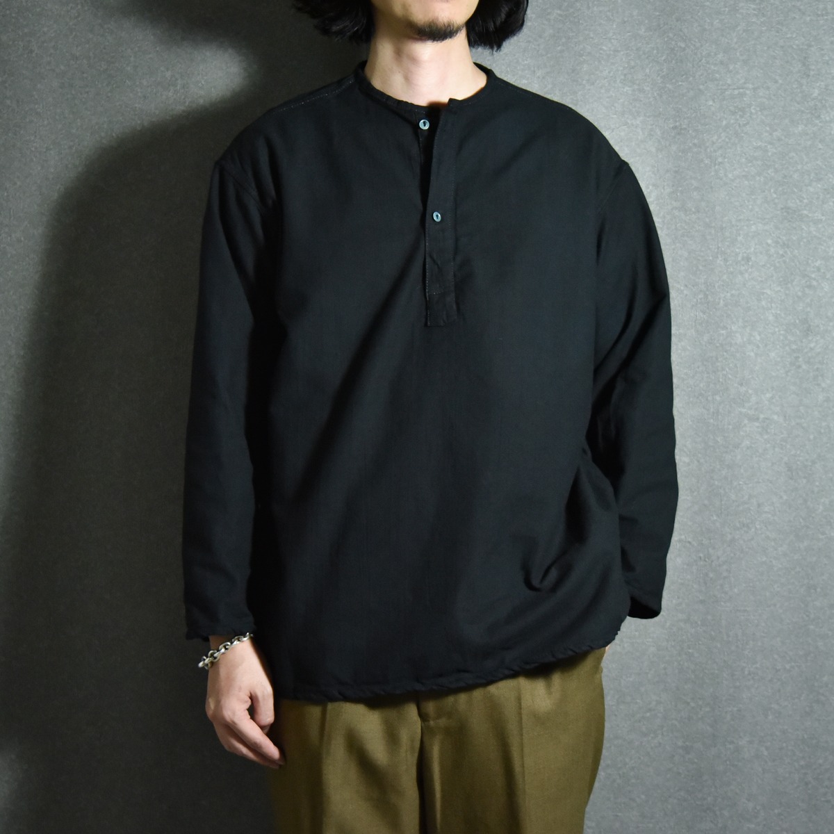 DEAD STOCK] Russian Military Sleeping Shirts Henryneck ロシア軍 