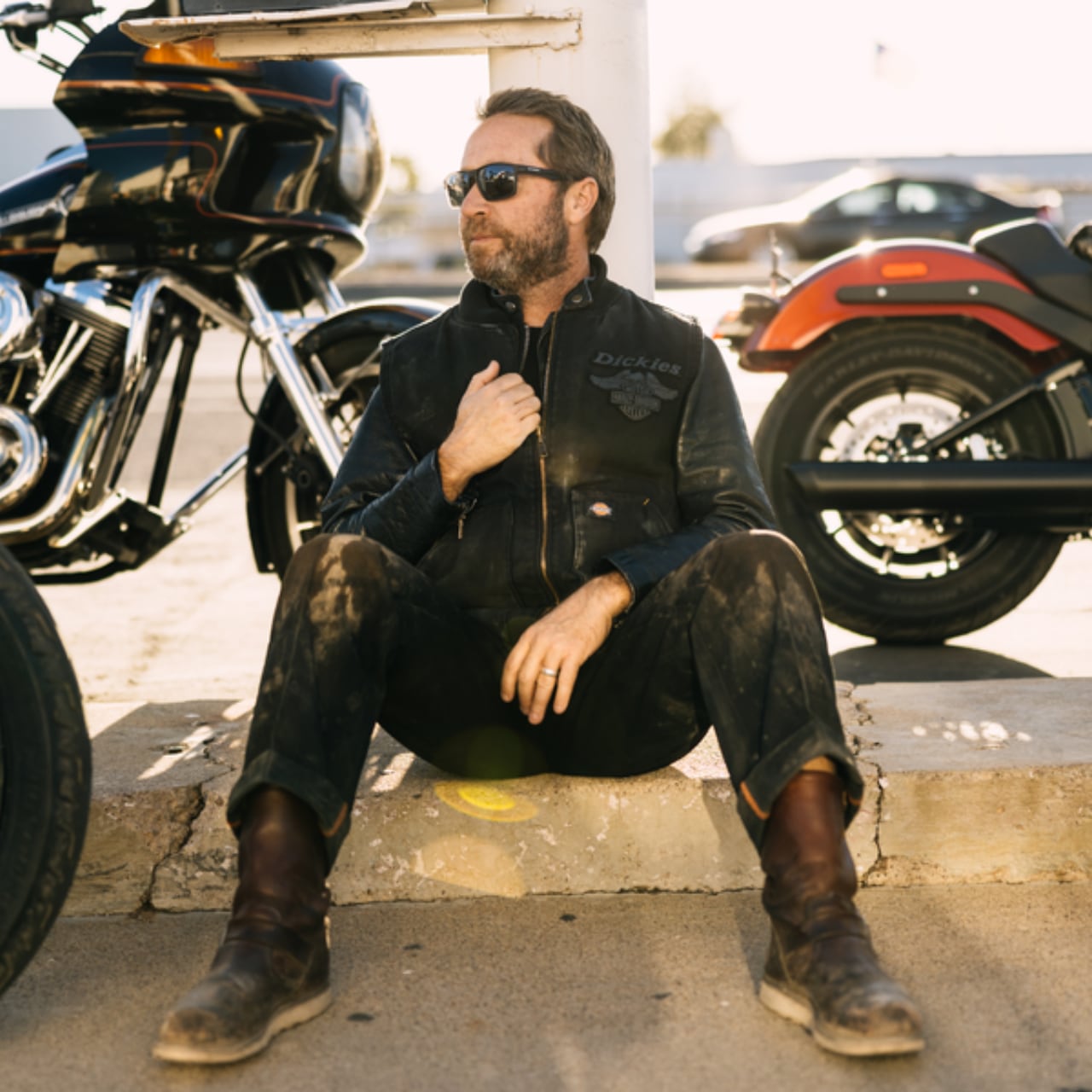 Harley-Davidson 中綿ベスト オリーブ キルティング裏地 Harley