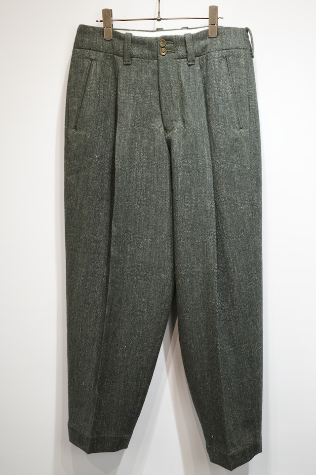 HAVERSACK /  Wool Linen Herringbone Tweed Pants