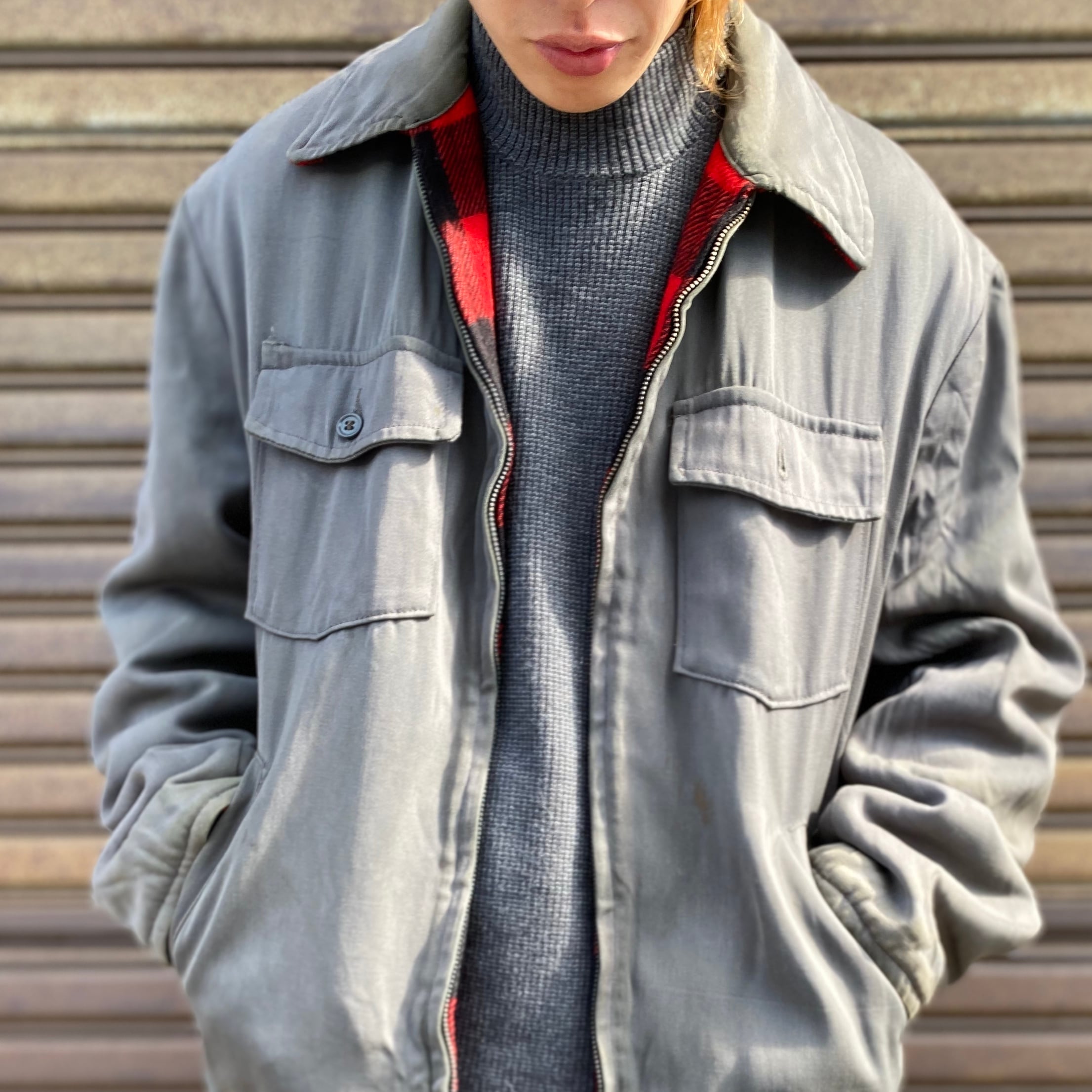 50年代 ビンテージ レーヨン ウール ギャバジンスポーツジャケット  