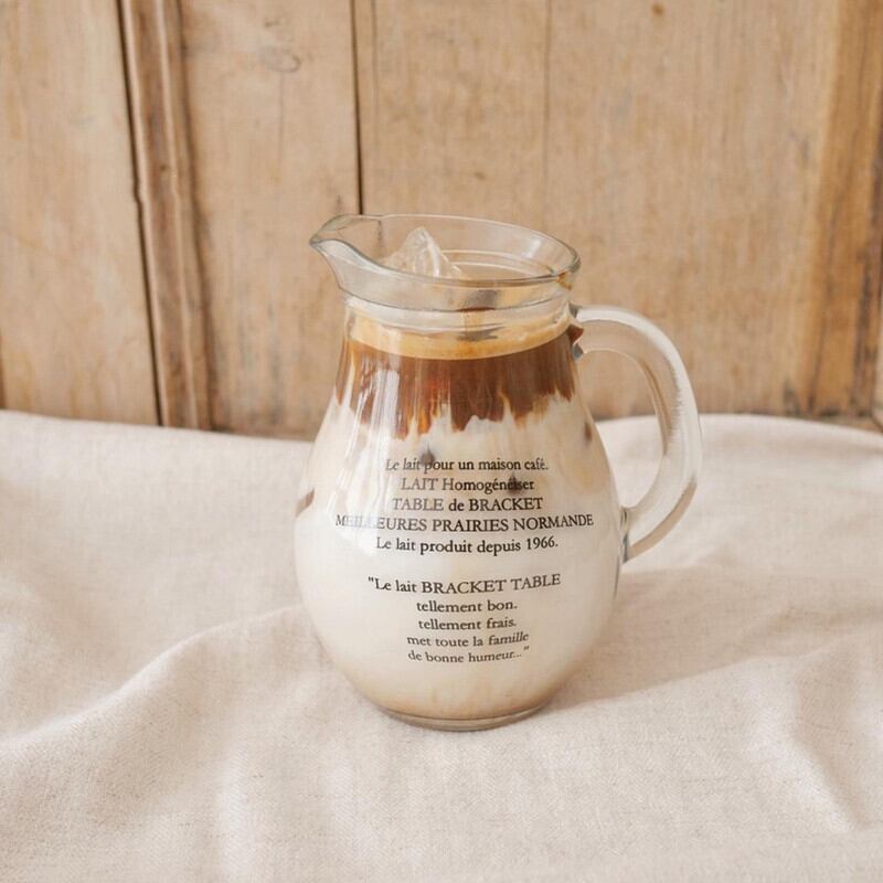 【BOWL】英字柄ボトル ミルクボトル ジュースボトル