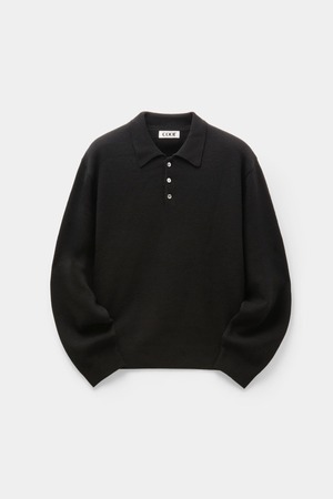 [COOR] Top Feel Wool Polo Knit (Black) 正規品 韓国ブランド 韓国通販 韓国代行 韓国ファッション クール クーア クアー 日本 店舗