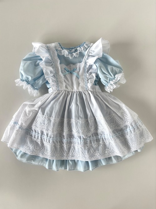 【3T相当・vintage 】エプロン付きdress