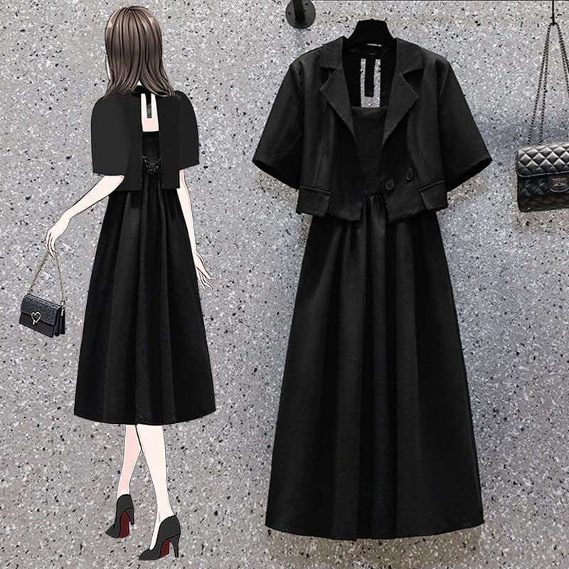 サブカル 服 地雷系 通販 ツーピース ブレザー サスペンダースカート ハイウエスト 闇かわいい 細見せ Aライン 大人ゴシック