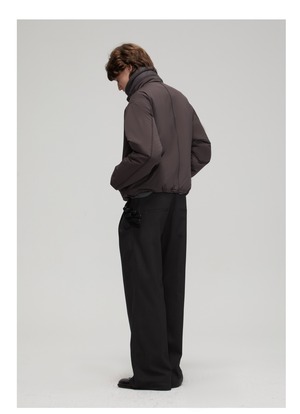 DECESOLO 26AW 3Mシンサレート マルチマテリアル ショート中綿ジャケット
