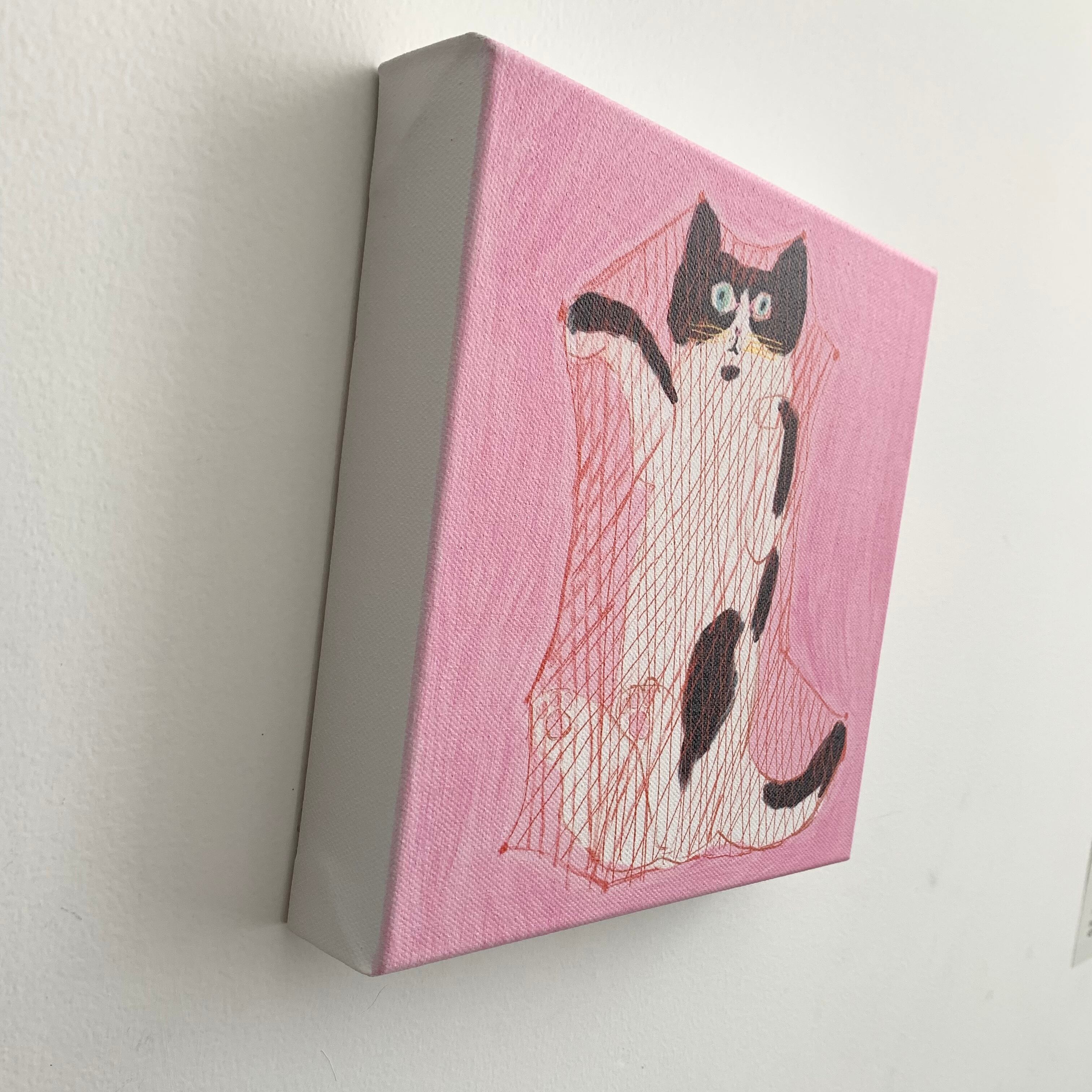 にゃんこinネット』キャンバス イラスト 猫 ねこ | torico