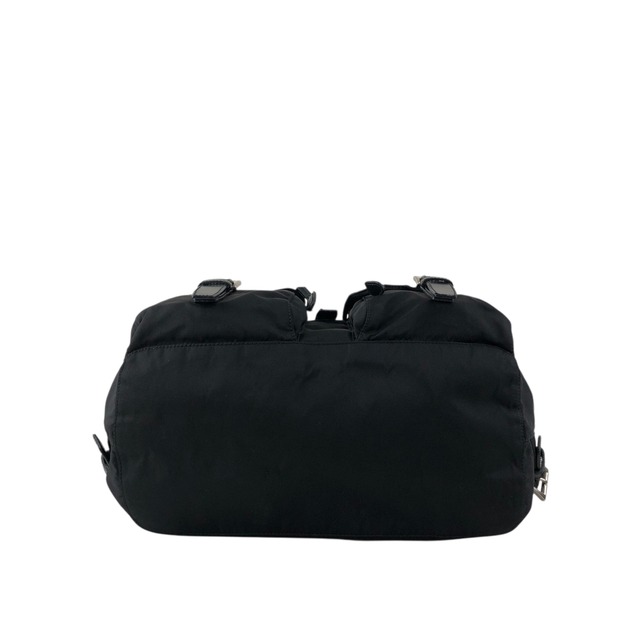 PRADA プラダ バックパック ブラック トライアングルロゴ ナイロン ダブルポケット vintage ヴィンテージ オールド e8i3ab