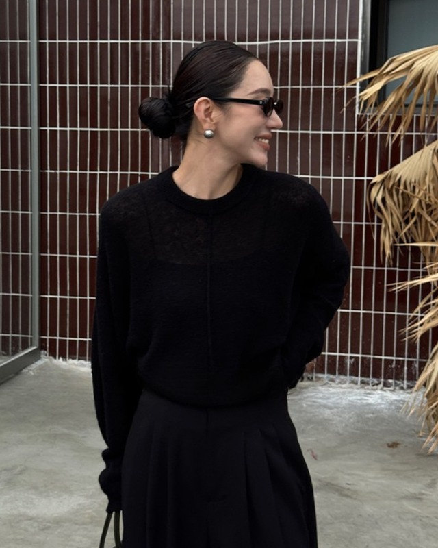 ウォームタッチニットトップス　A25118