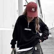 I DESIGN SCRATCH LOGO ハーフジップ