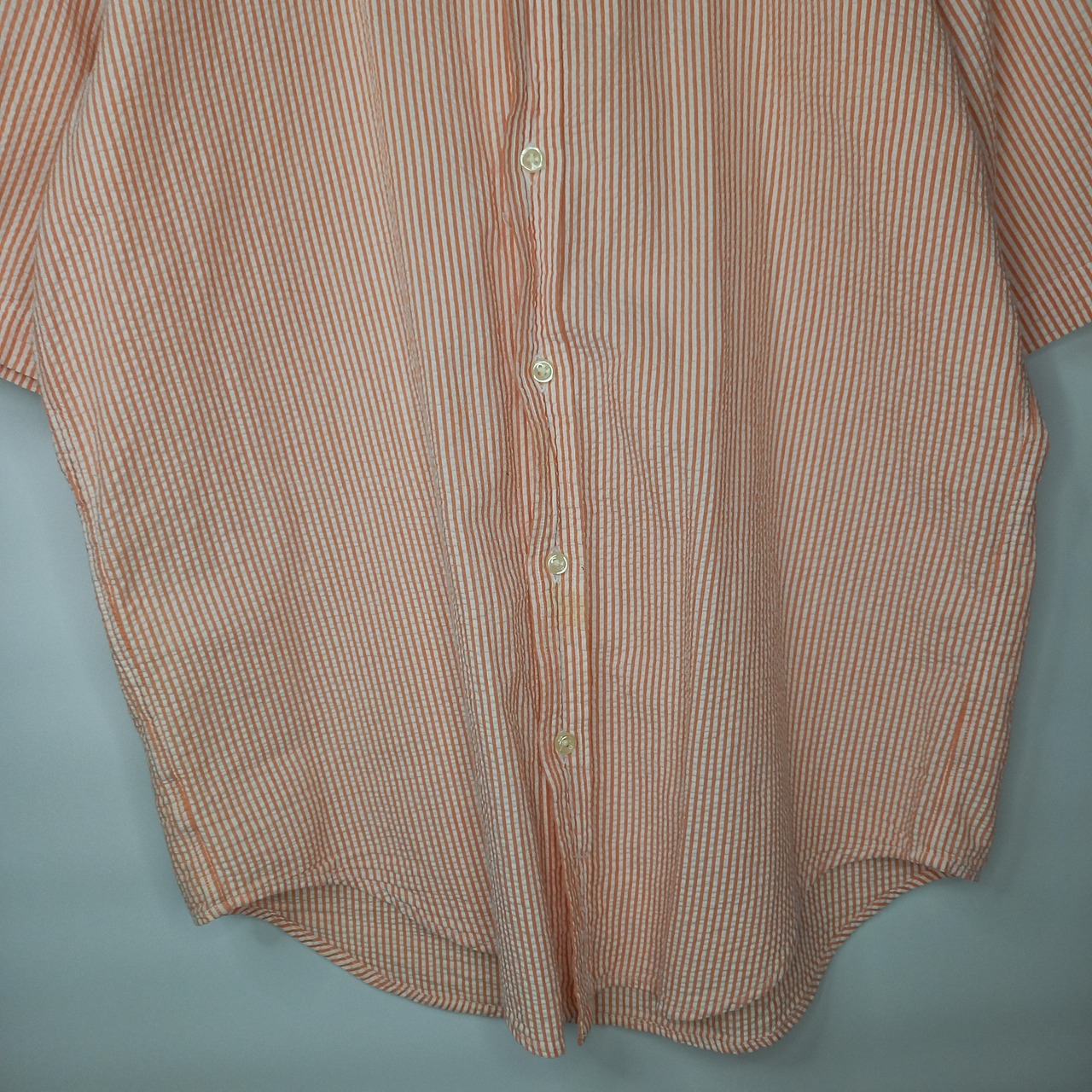 ラルフローレン　BDシャツ　シアサッカー　半袖　カラーポニー　ストライプ