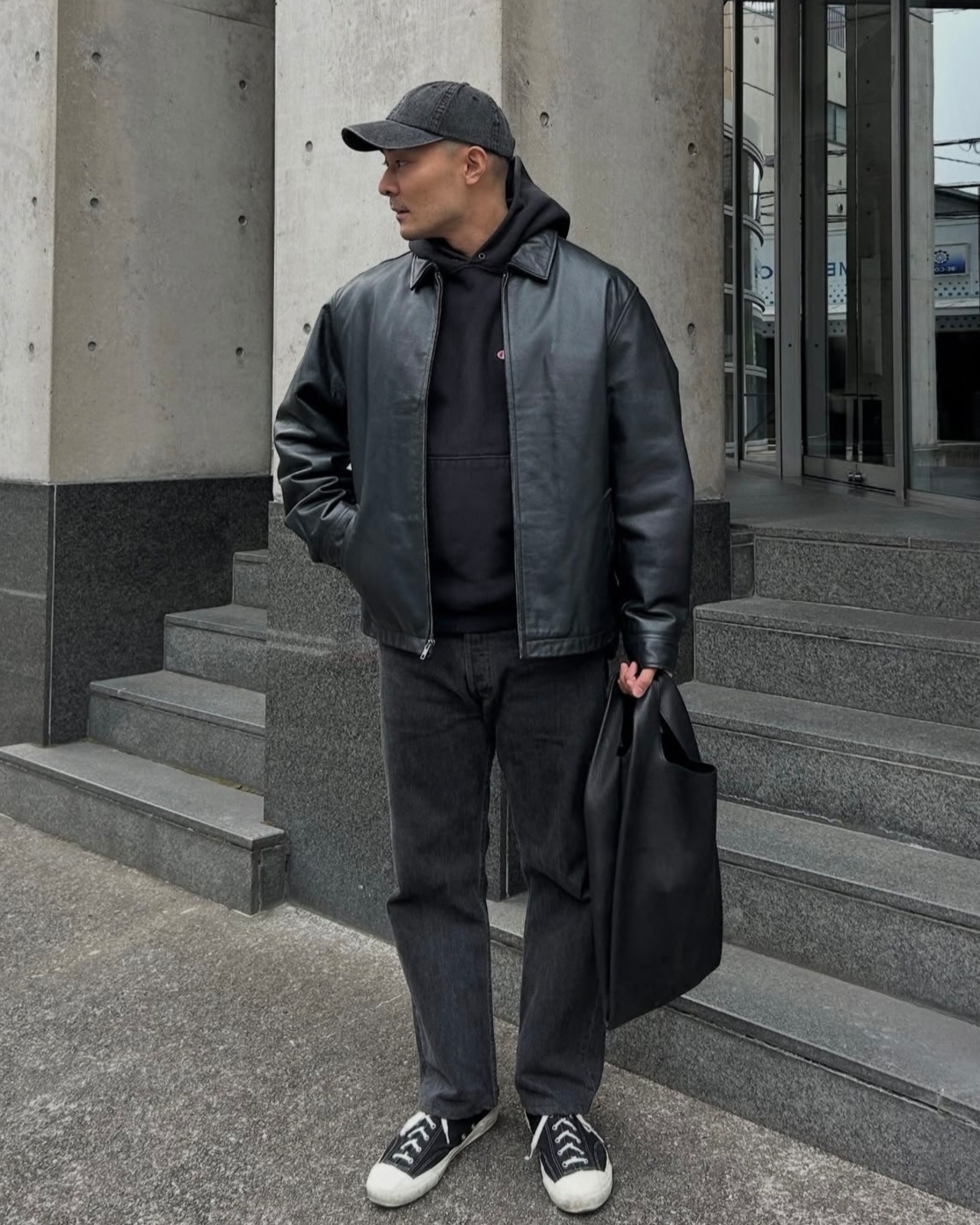 L 90s 00s OLD GAP アルミジップ レザージャケット オールドギャップ