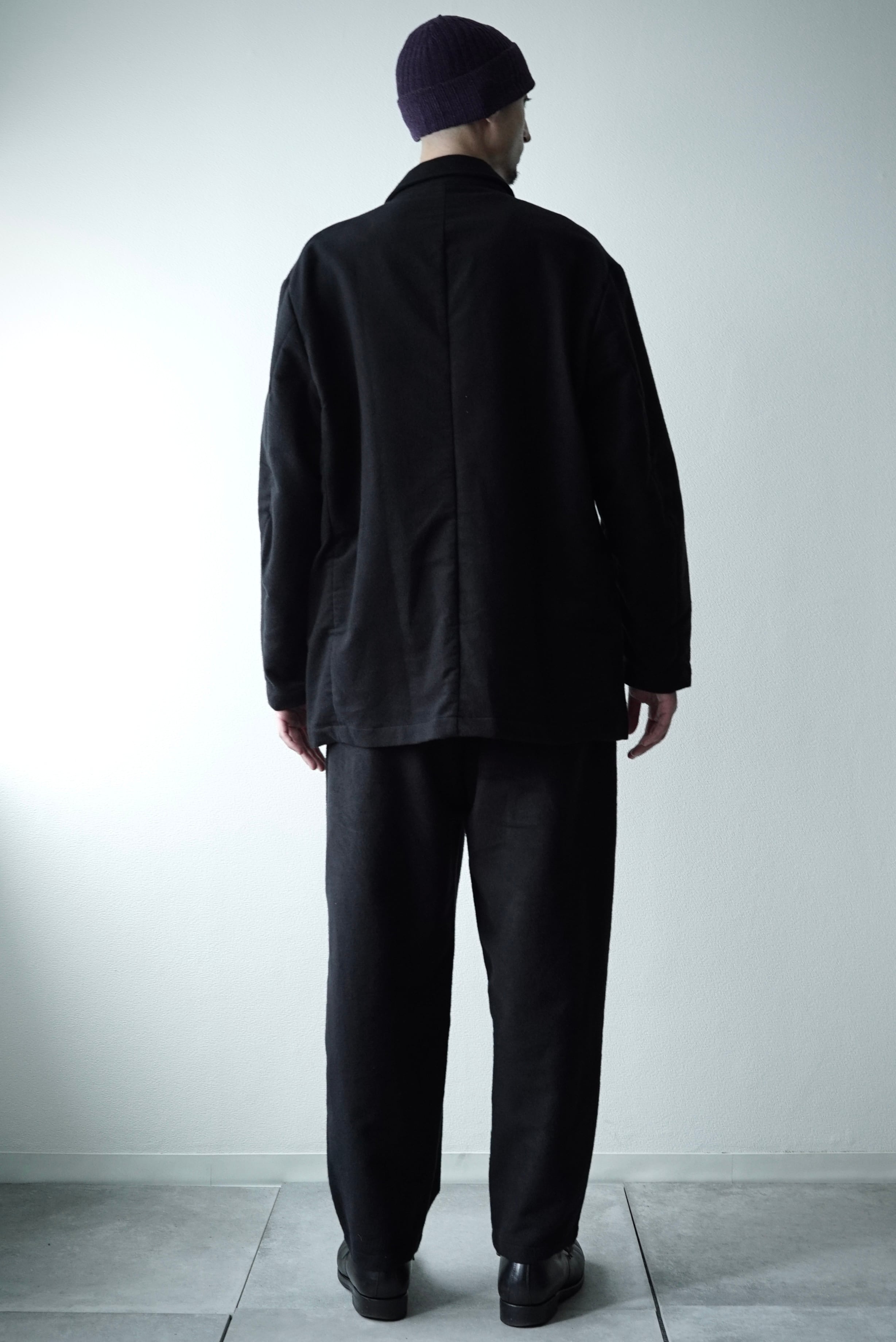 Cotton/Silk Mole Skin / Classic Jacket (Napped_BLACK) | C O L I N A