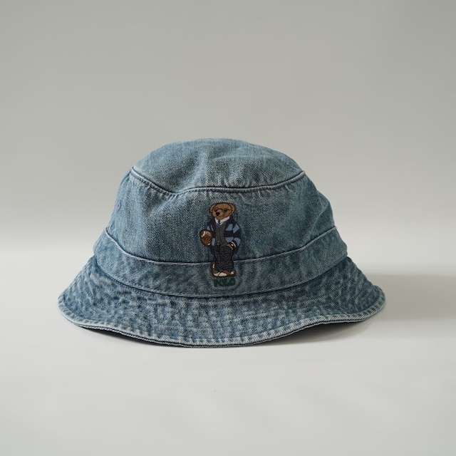 POLO RALPH LAUREN ポロ ラルフ ローレン ポロベア バケットハット デニム 帽子 PREPPY BEAR DENIM BUCKET HAT