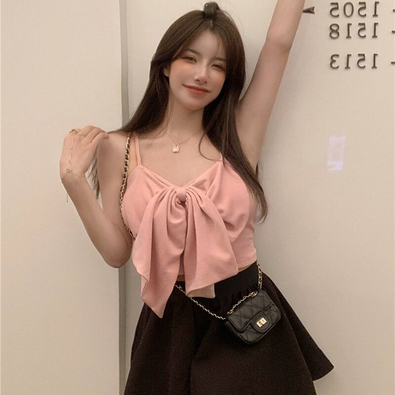 ショートスタイルサマーレッドトップス レディース 大人ガーリー スウィート キュート カジュアル 夏物 ピュア ドラファッションホール70794154890