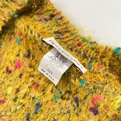 USA製 HENRI BENDEL ヘンリベンデル モヘア ニット カーディガン M ~ L 程度  /ビンテージ/マルチ×イエロー系/アメリカ製
