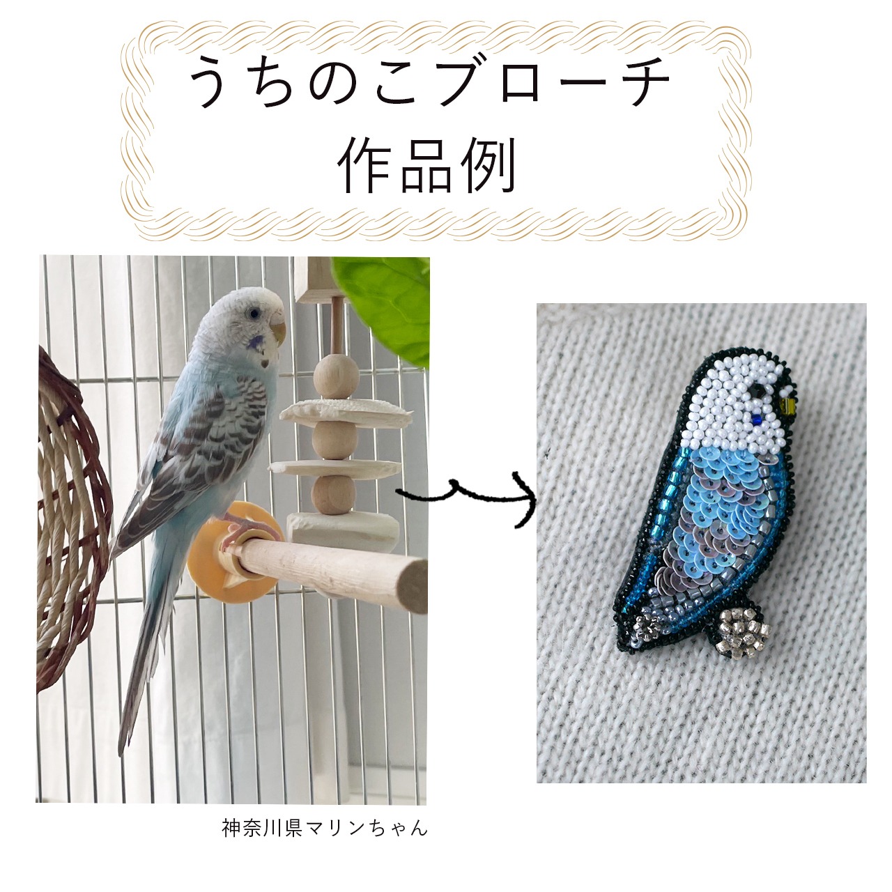 オンラインショップ限定 うちのこブローチ Mサイズ／受注販売 - 3