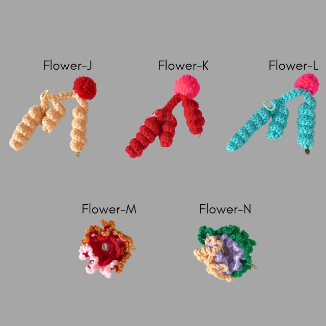 3 Flowers / 選べるフラワーチャームの3個セット