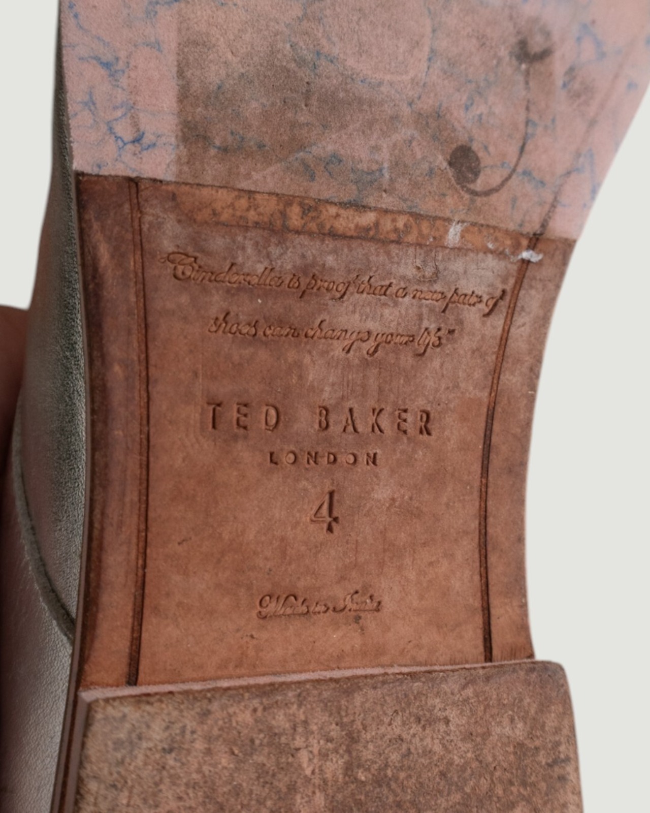 【古着】TED BAKER シルバーレザーシューズ - 8