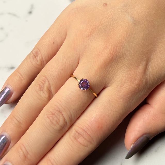 【round ring】アメジスト