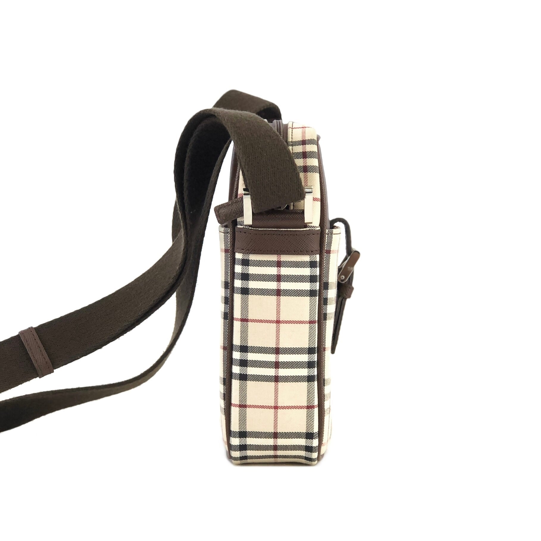 BURBERRY バーバリー ノヴァチェック レザー×キャンバス ポシェット