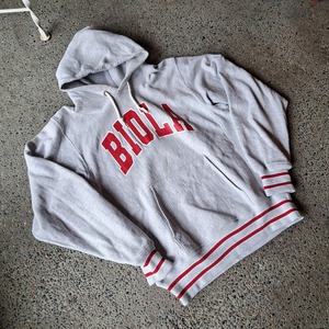 アメリカ製 リバースウィーブ仕様 カレッジプリントパーカー used [309074]