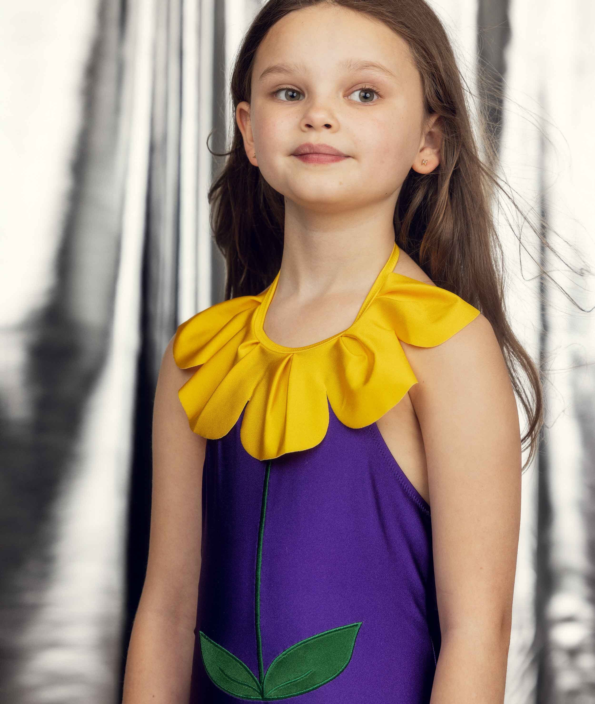 26SS】minirodini(ミニロディーニ)Flower halterneck swimsuit(80-86