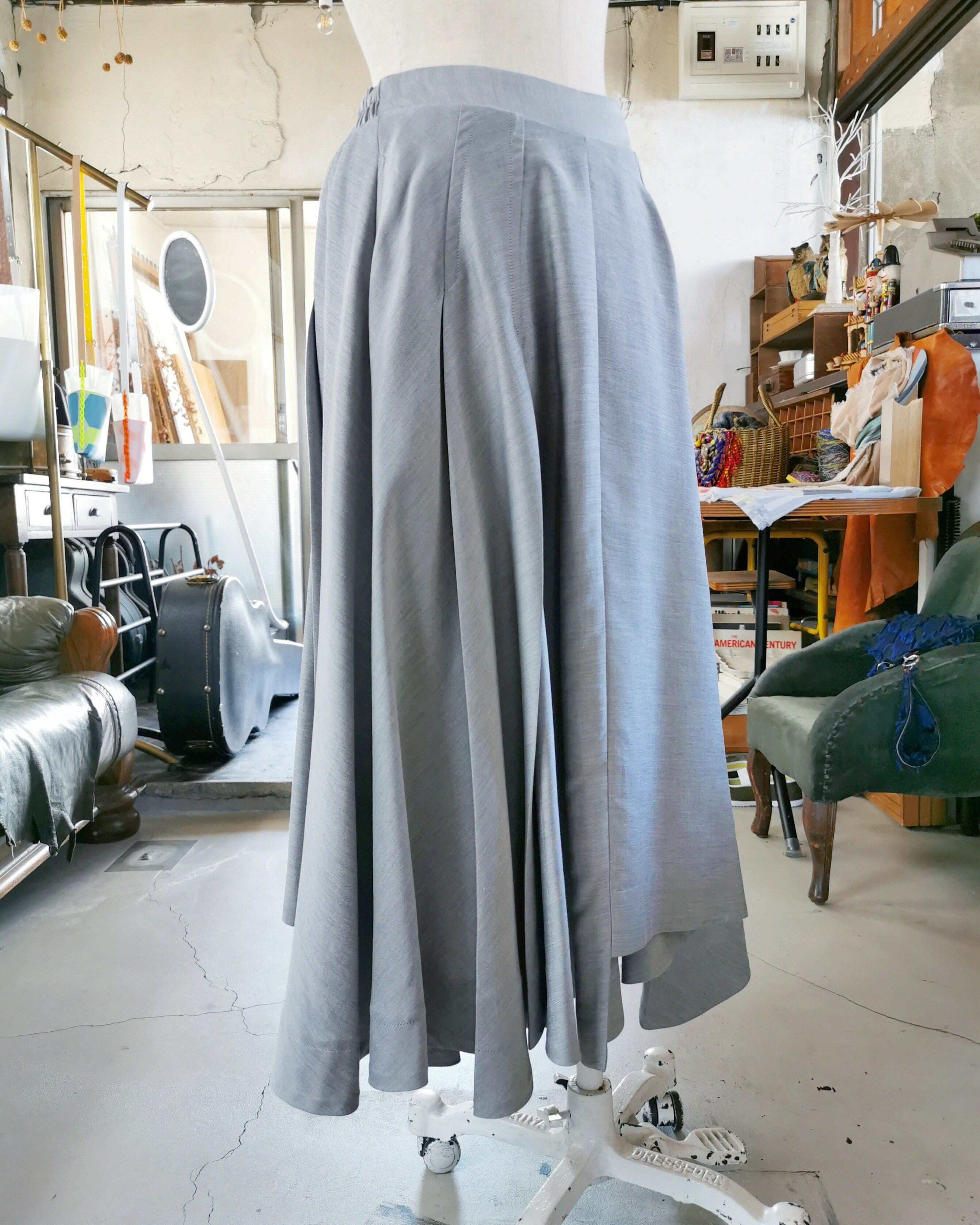 シルバー アシンメトリースカート oldhoney