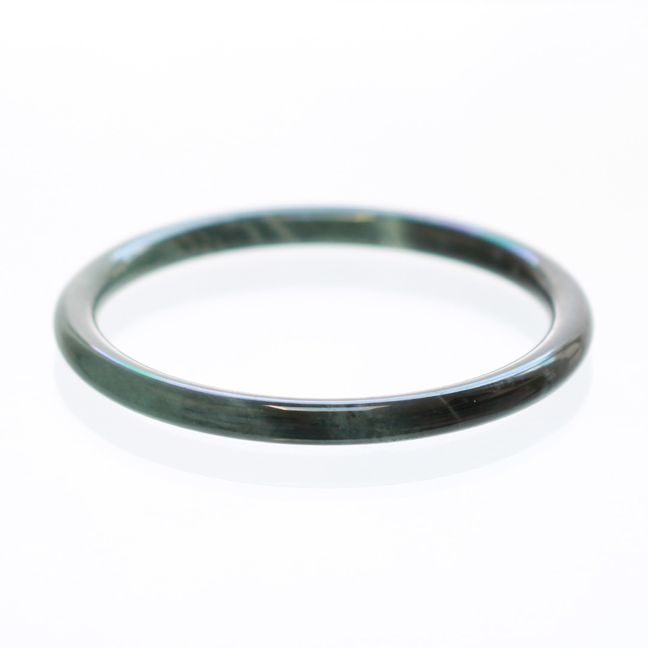 【内径 約60.1mm】princess/black 翡翠バングル A貨翡翠 jd_bg1326