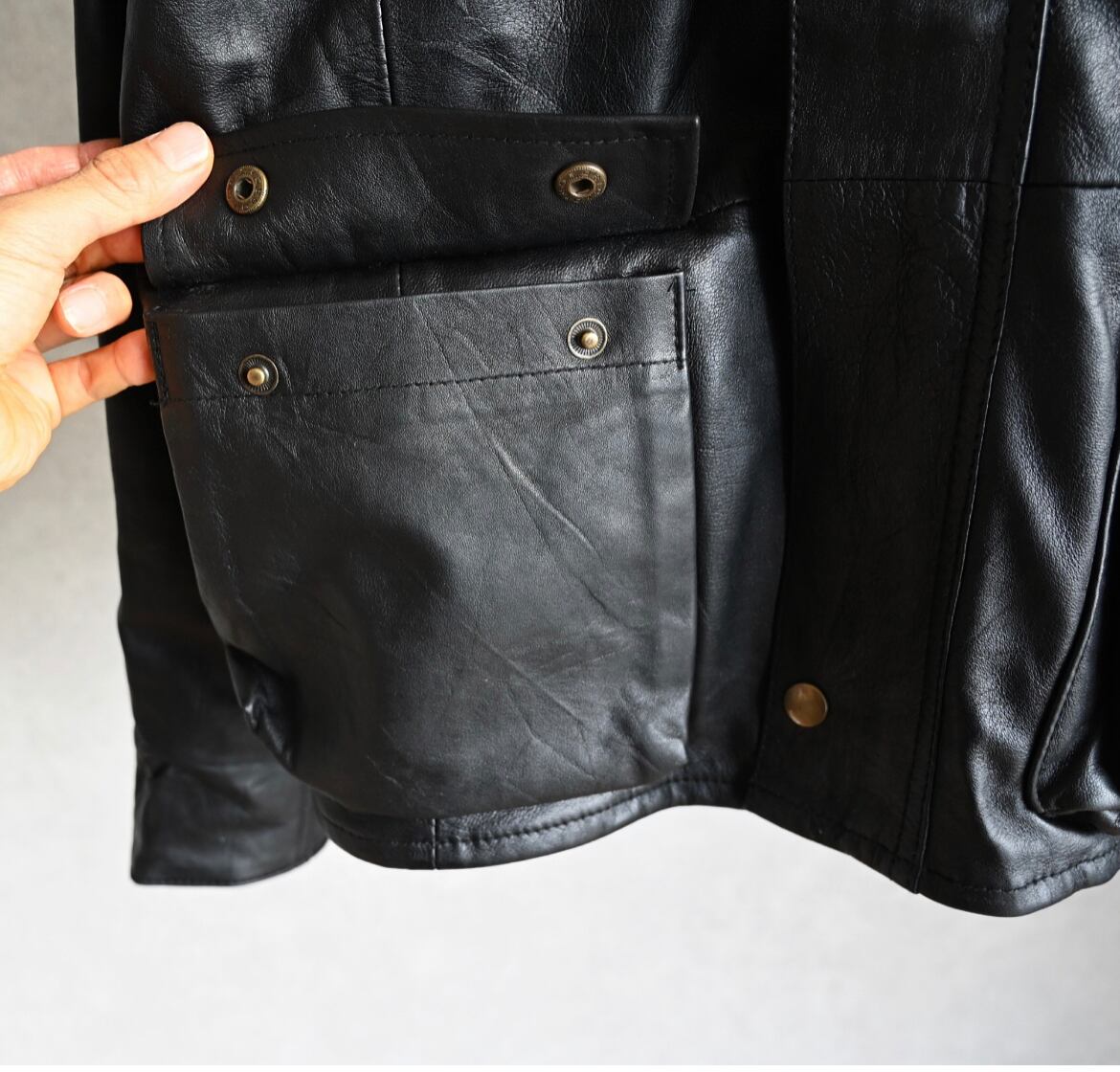 YOUSED】 REMAKE LEATHER FISHING JACKET 