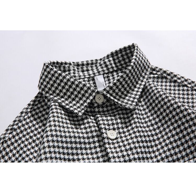 ★RETRO HOUNDSTOOTH SHIRT　　　07178