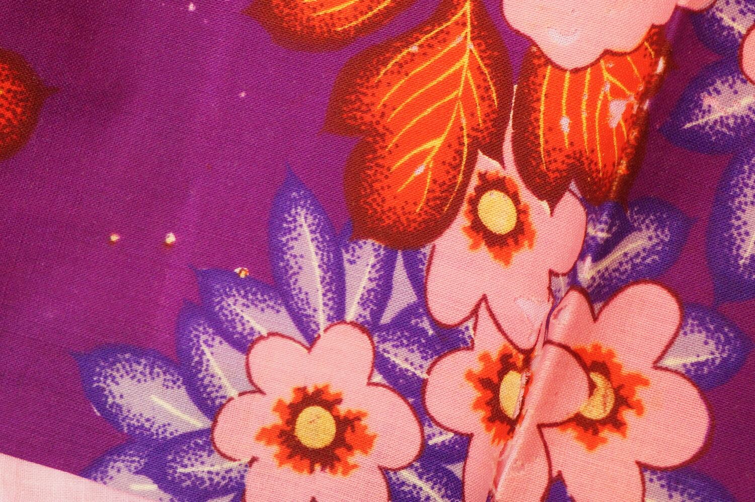長襦袢 アンティーク 着物 紫 花 刺繍 昭和レトロ 大正ロマン モダン 