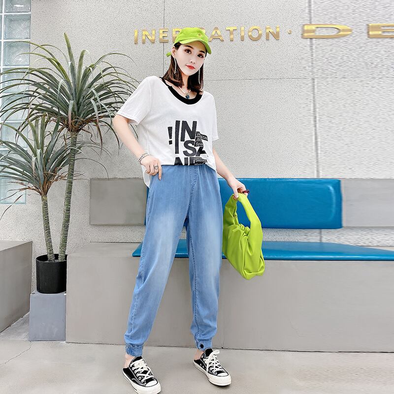 Tシャツ サマージーンズ ルーズトップス 大きめサイズ 夏物 ミックスインファッション79843107579