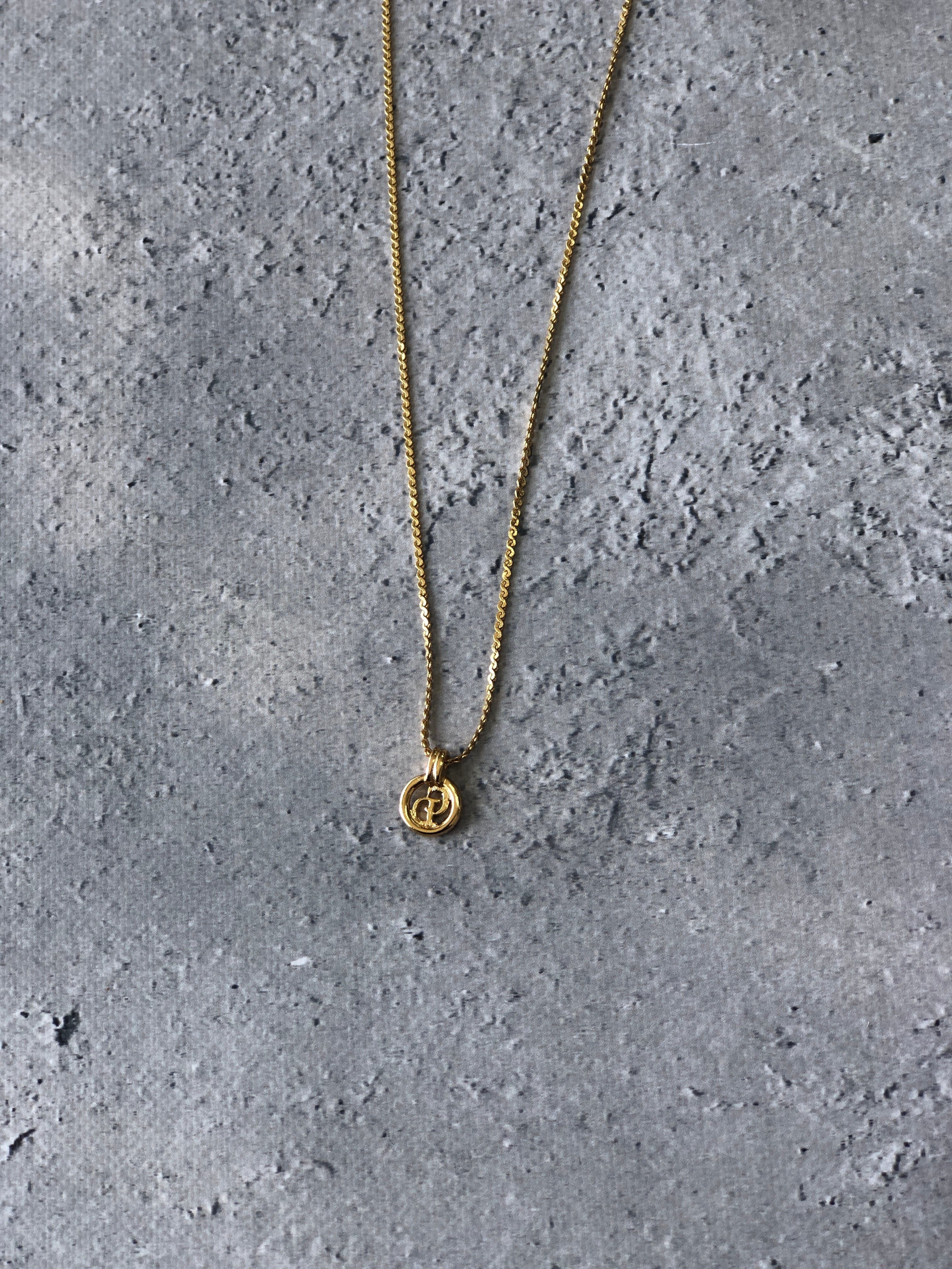 Christian Dior クリスチャン ディオール ネックレス ゴールド CDロゴ